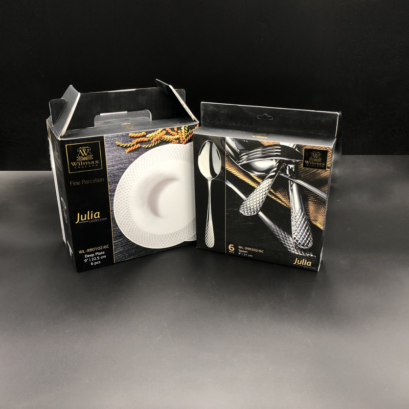 WILMAX Fine Julia Porcelain Deep Plate Dinnerware (Set for 6)