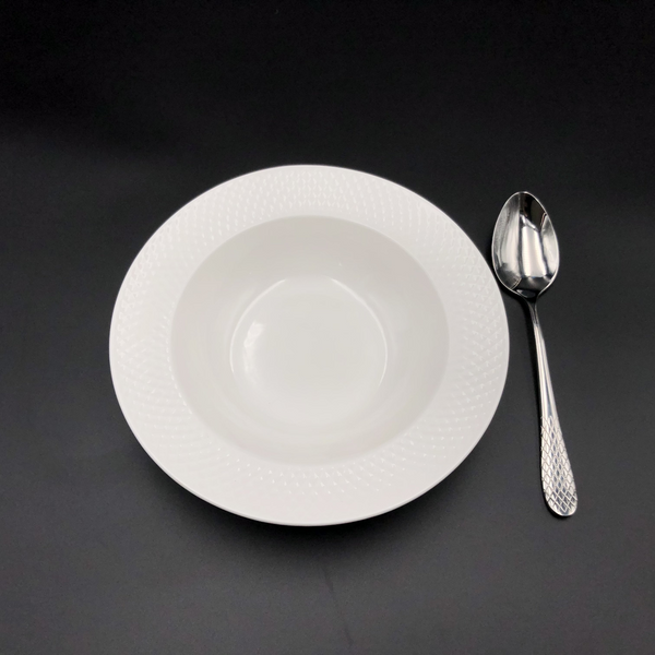 WILMAX Fine Julia Porcelain Deep Plate Dinnerware (Set for 6)