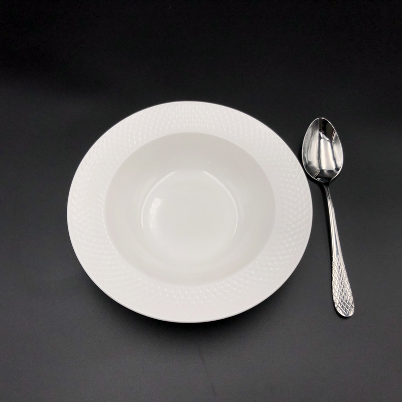 WILMAX Fine Julia Porcelain Deep Plate Dinnerware (Set for 6)