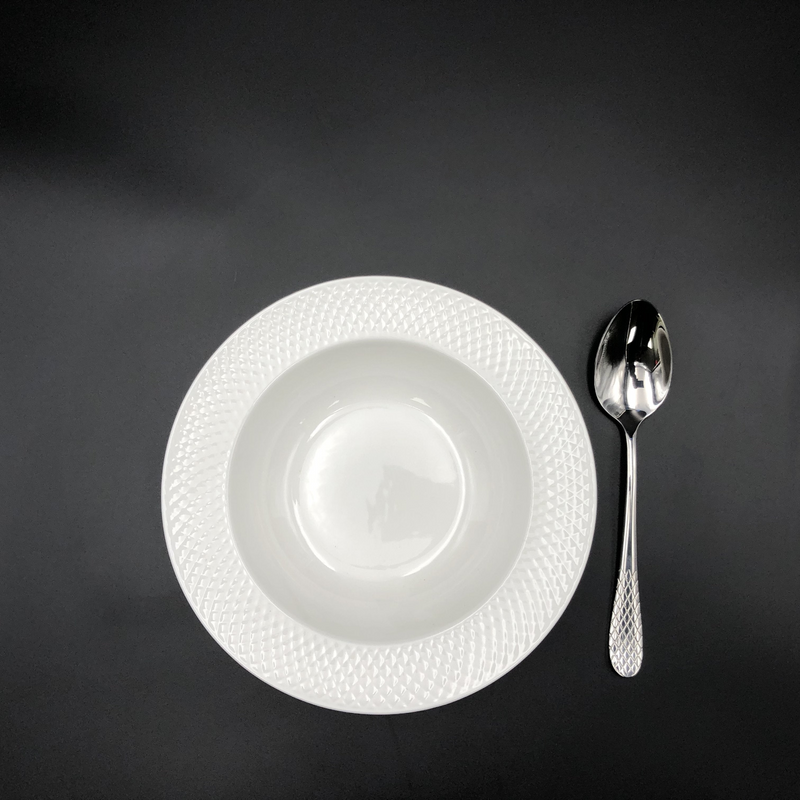WILMAX Fine Julia Porcelain Deep Plate Dinnerware (Set for 6)