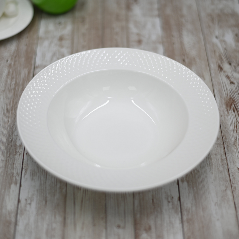 WILMAX Fine Julia Porcelain Deep Plate Dinnerware (Set for 6)