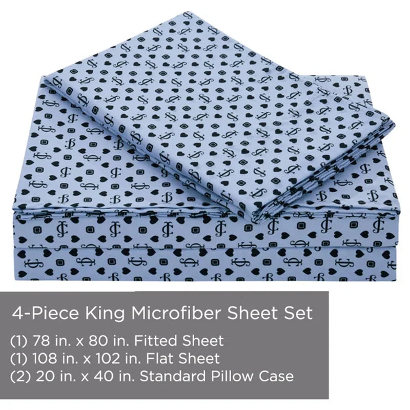 Juicy Couture Key Microfiber Sheet Set