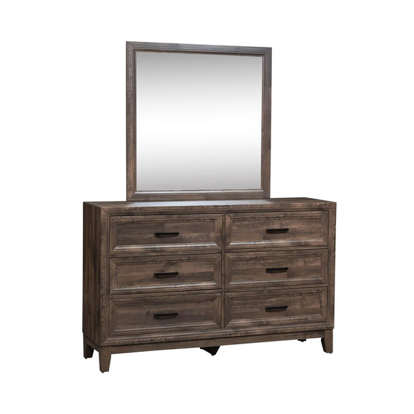 Urban Living Dresser & Mirror- Cobblestone Finish