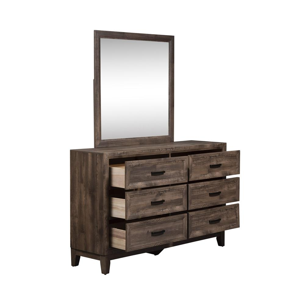 Urban Living Dresser & Mirror- Cobblestone Finish