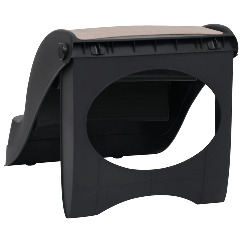 vidaXL Folding 3-Step Dog Stairs- Black