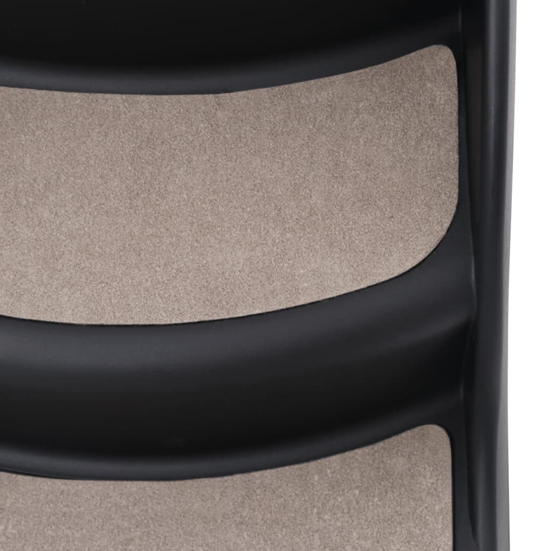 vidaXL Folding 3-Step Dog Stairs- Black