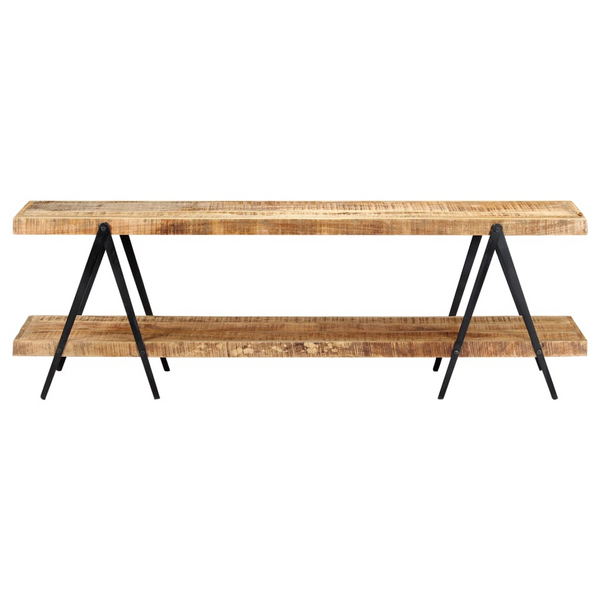 vidaXL TV Cabinet 63"x15.7"x19.7" Solid Mango Wood