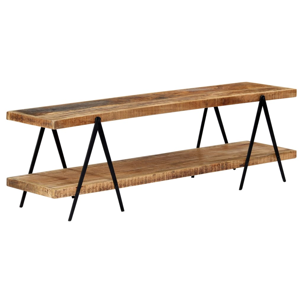 vidaXL TV Cabinet 63"x15.7"x19.7" Solid Mango Wood