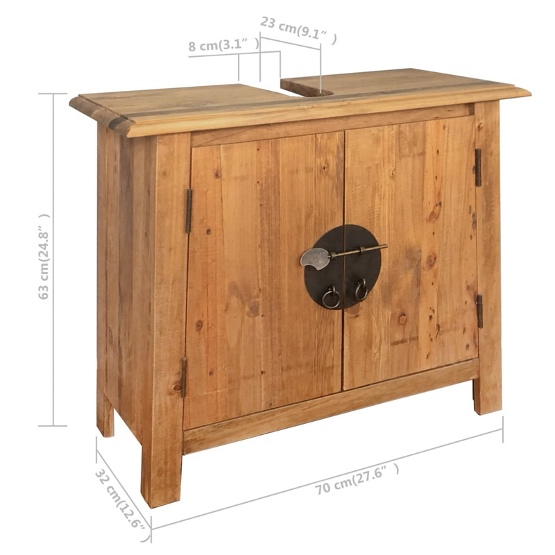 Yoko 5-pc. Solid Recycled Pinewood Bathroom Set