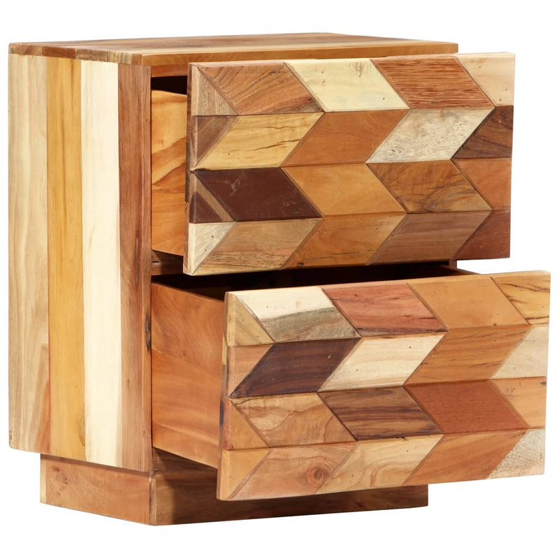 vidaXL Solid Reclaimed Wood Bedside Cabinet | 15.7"x11.8"x19.7"