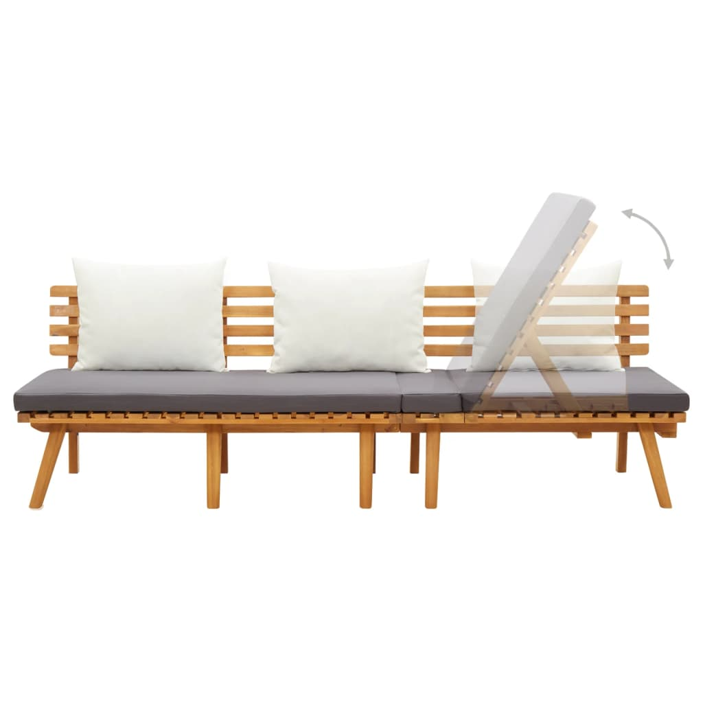 vidaXL  Solid Wood Acacia Garden Day Bed | 78.7"x25.6"