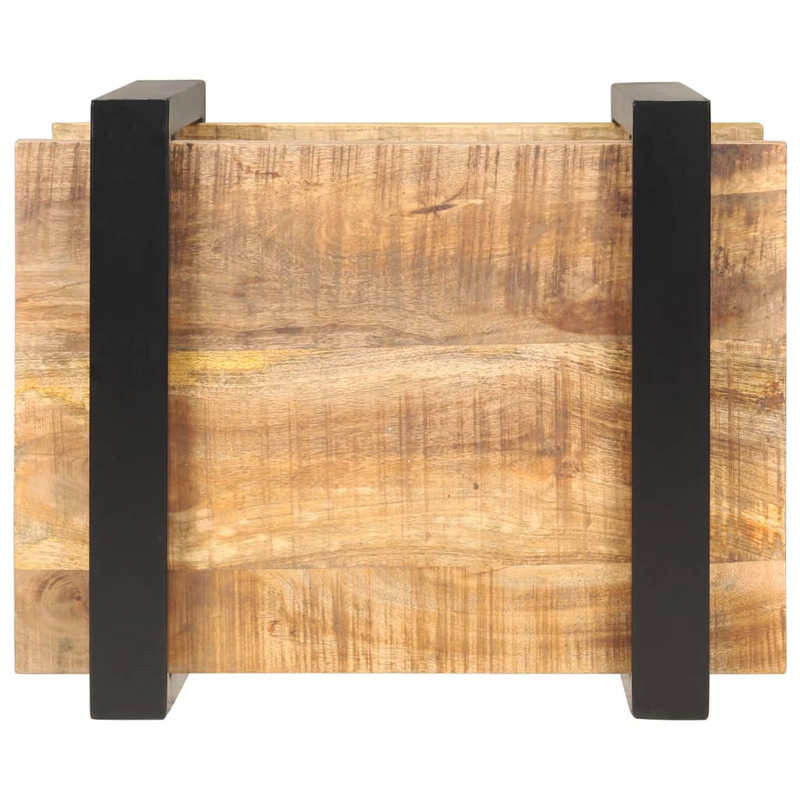 vidaXL Bedside Cabinet 19.7"x15.7"x15.7" Rough Mango Wood