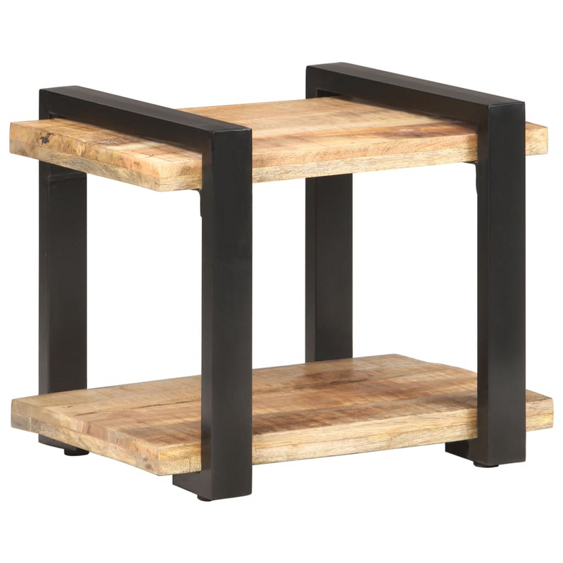 vidaXL Bedside Cabinet 19.7"x15.7"x15.7" Rough Mango Wood