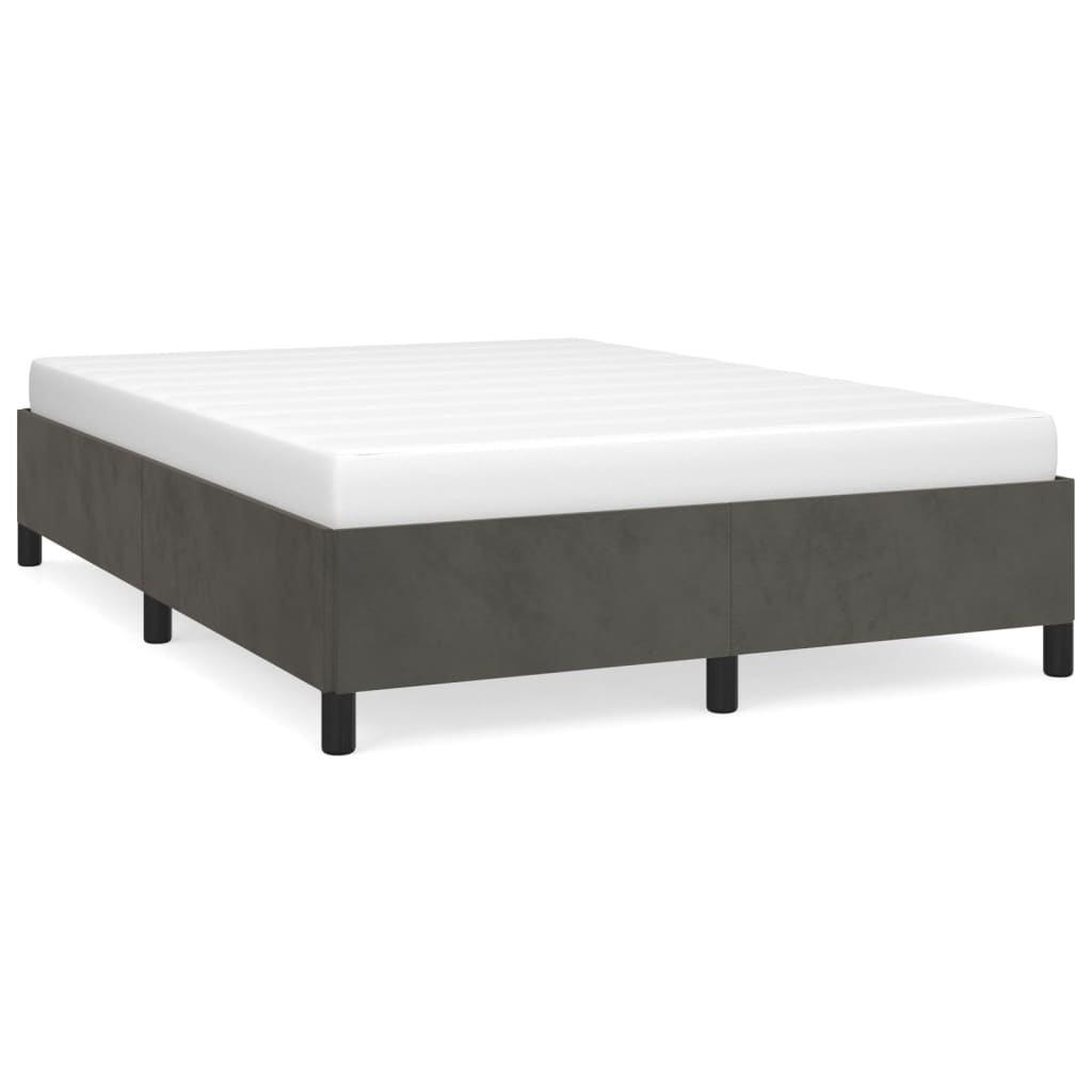 vidaXL Bed Frame Dark Gray 59.8"x79.9" Queen Velvet