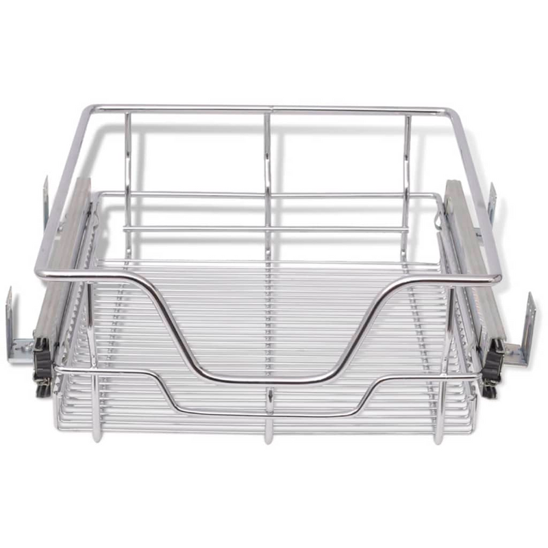 Pull-Out Wire Baskets 2 pcs Silver | 15.7"