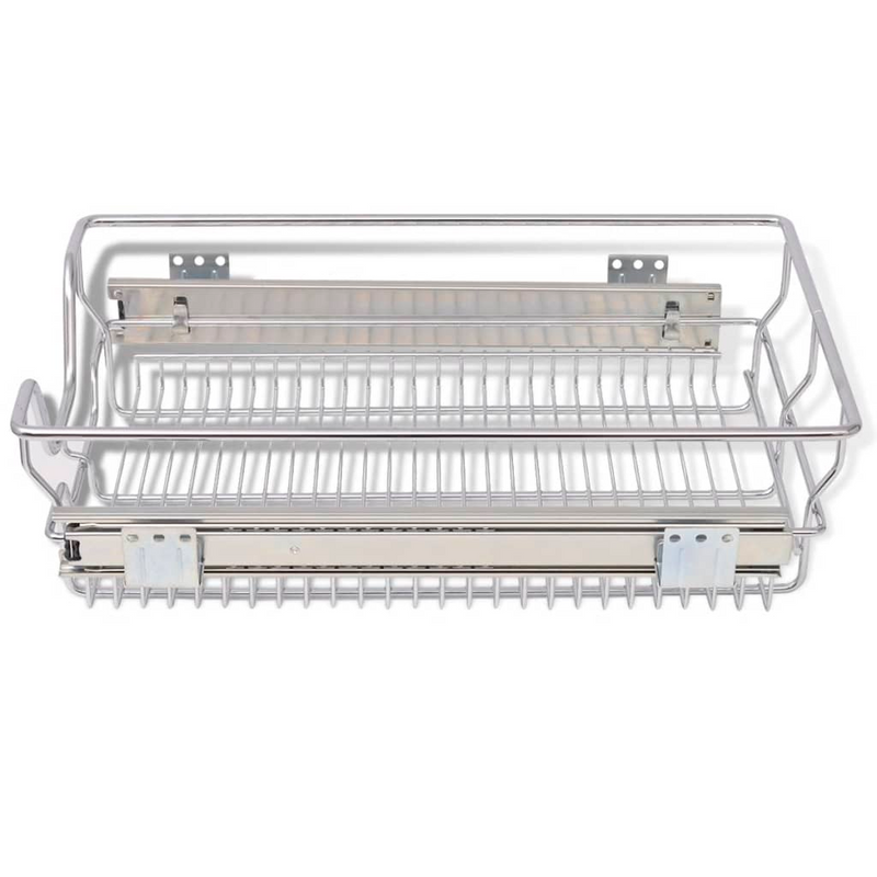 Pull-Out Wire Baskets 2 pcs Silver | 15.7"