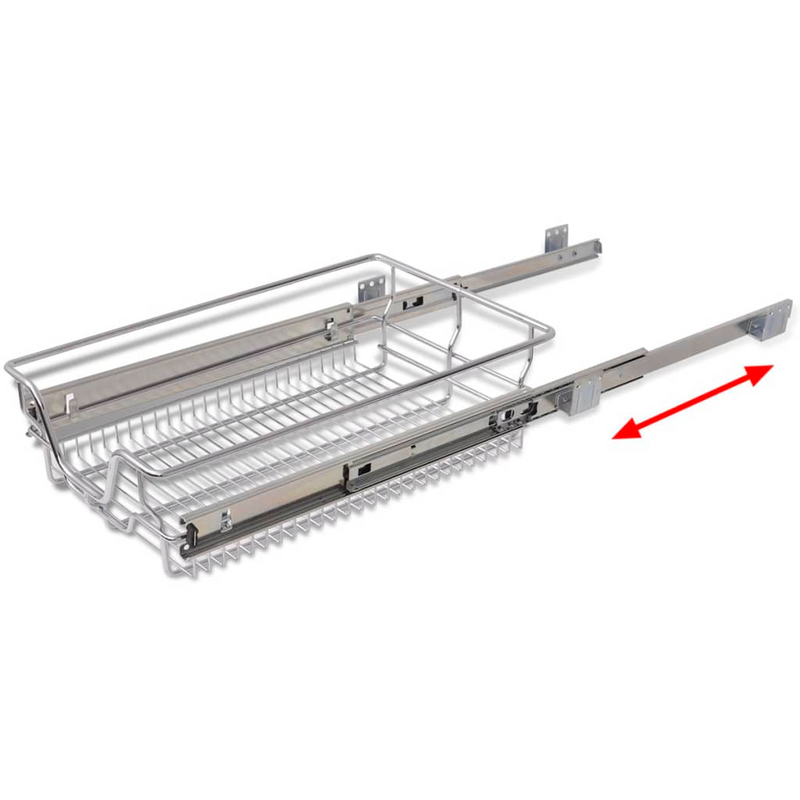 Pull-Out Wire Baskets 2 pcs Silver | 15.7"
