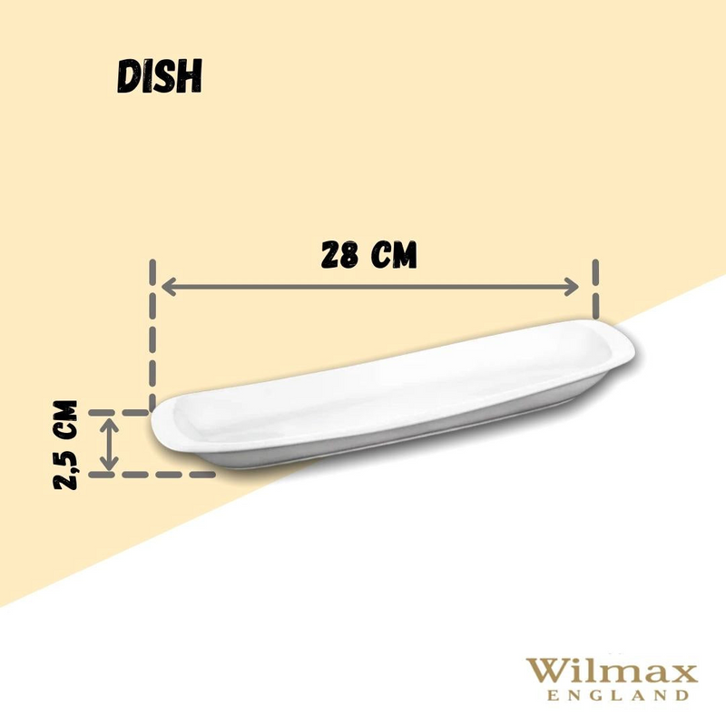 White Celery Tray / Dish 11" | 28 Cm