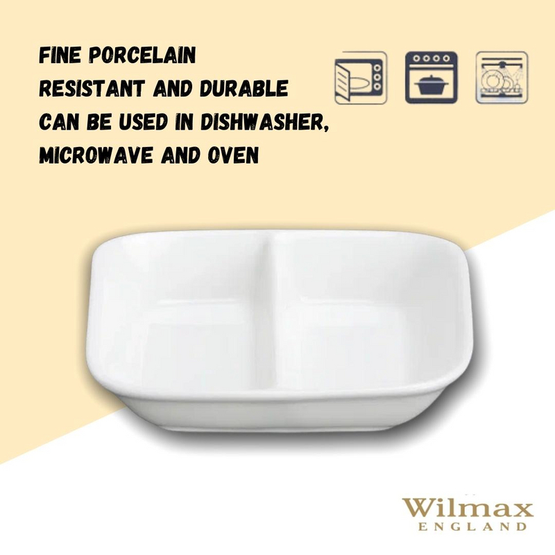 Rectangle White Soy Dish 3.25" X 3.25" |