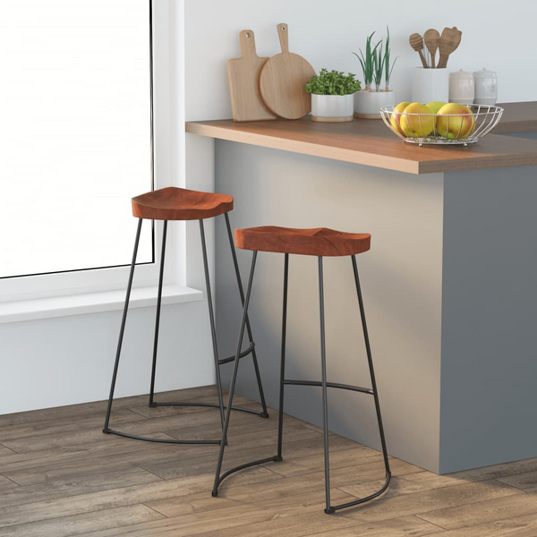 Gavin Solid Wood Mango Bar Stools (Set of 2)