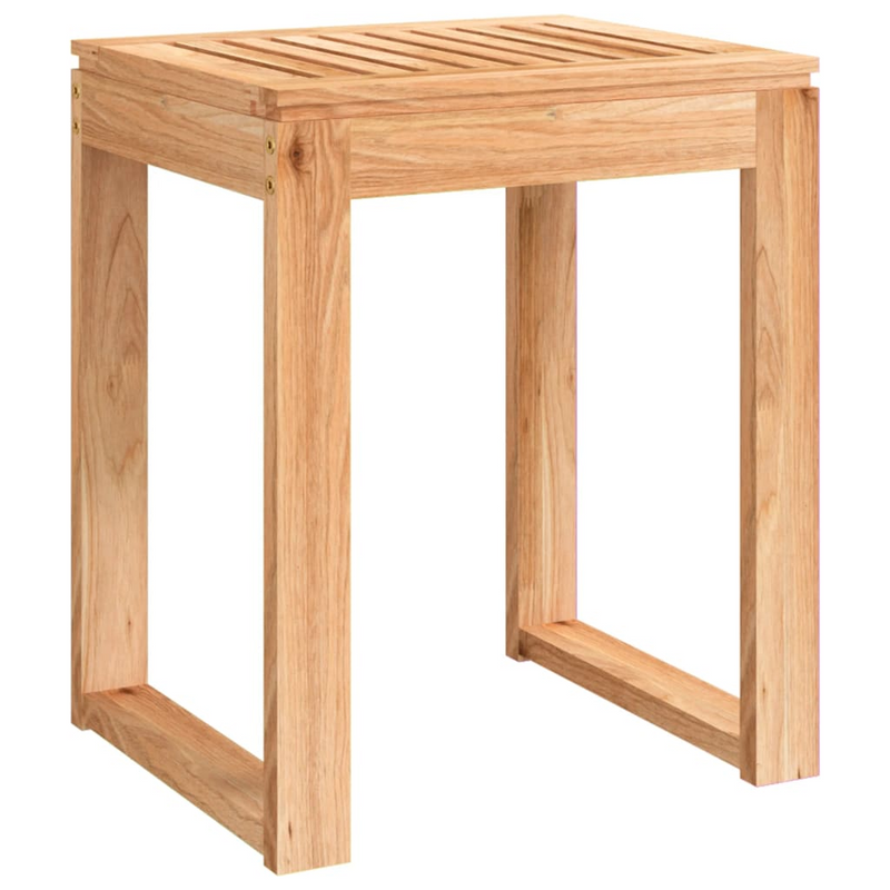 vidaXL Warren Solid Wood Walnut Bathroom Stool | 15.7"x11.8"x18.1"