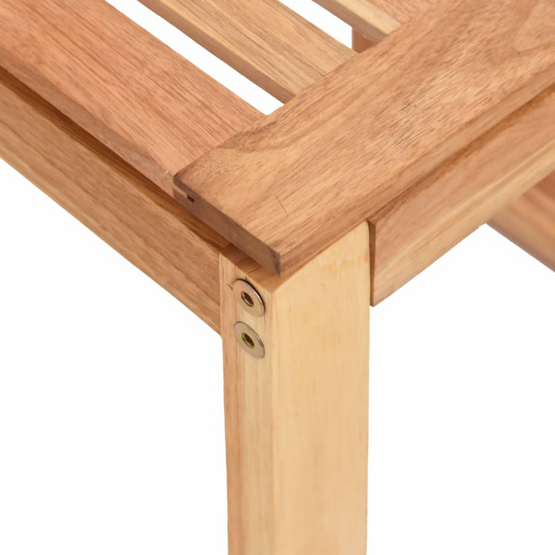 vidaXL Warren Solid Wood Walnut Bathroom Stool | 15.7"x11.8"x18.1"