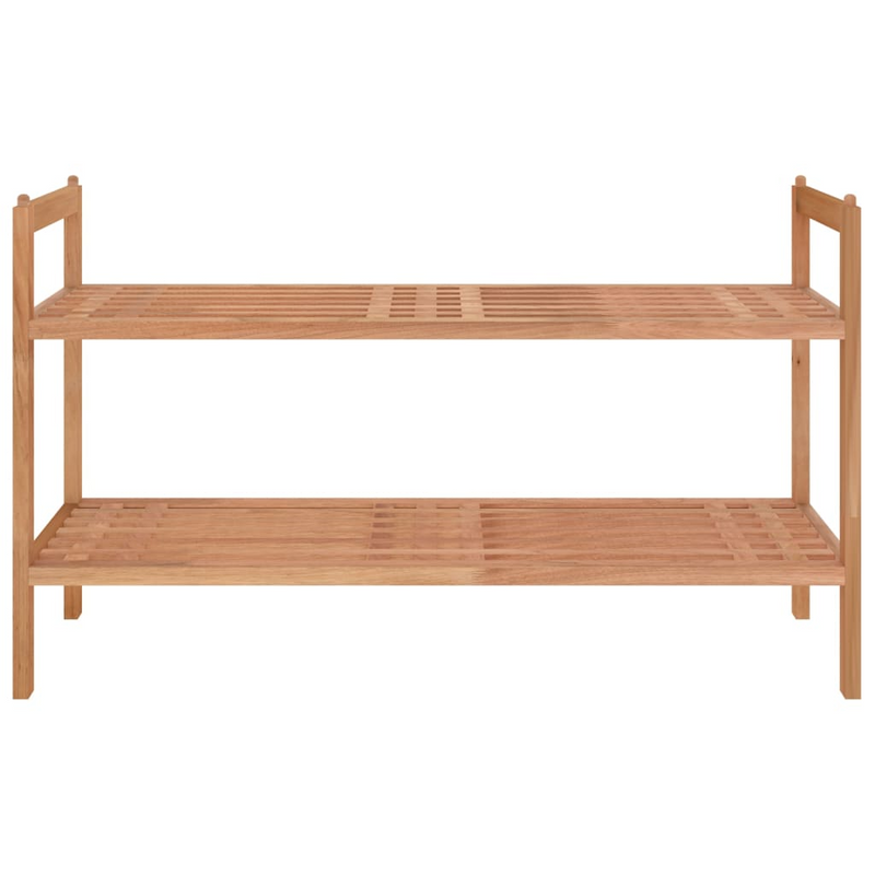 vidaXL Shoe Rack 27.2"x10.6"x16.1" Solid Wood Walnut