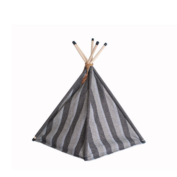Striped Pattern Cat Bed Teepee