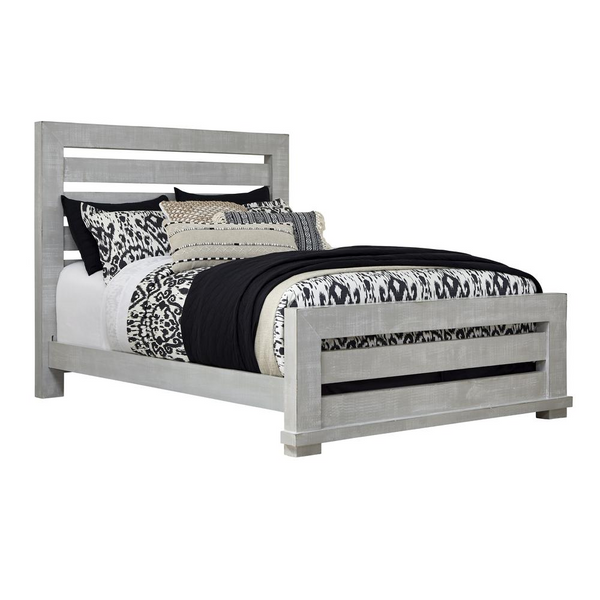 Shiloh Slat Queen Size Bed- Chalk Gray