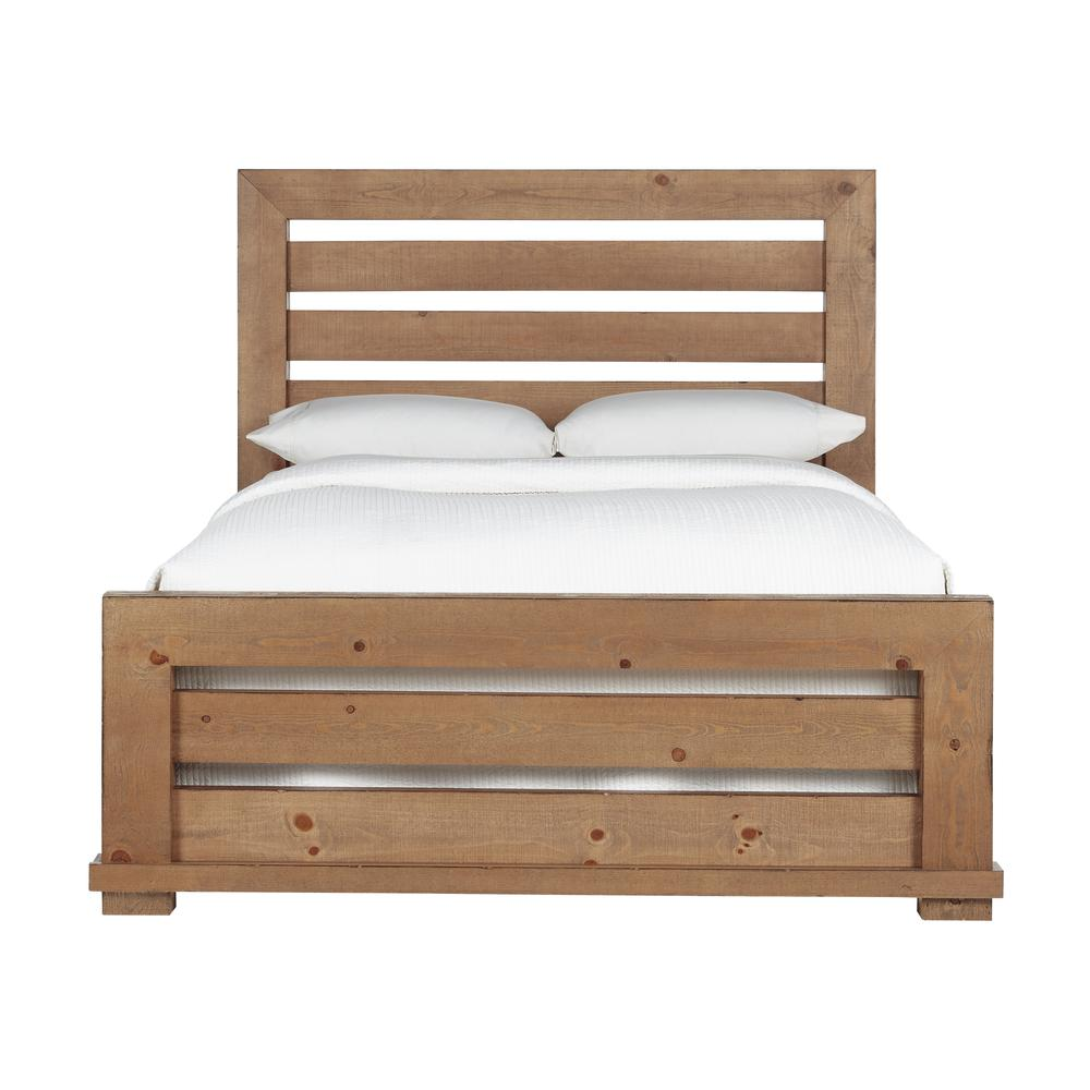 Natural Pine Slat King Size Bed