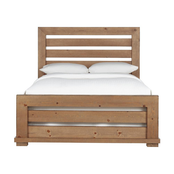 Natural Pine Slat King Size Bed