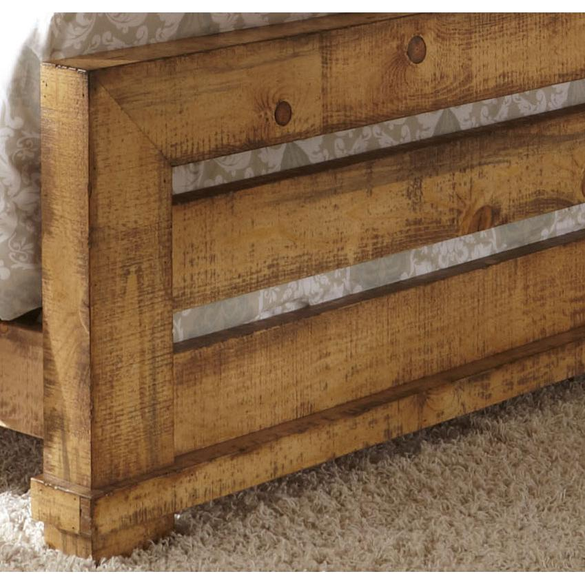 Natural Pine Slat King Size Bed