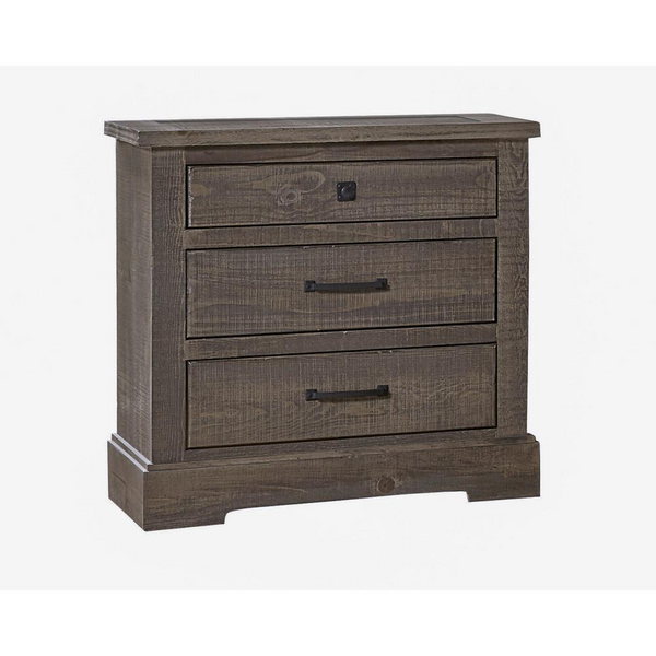 Rustic John Solid Pine Wood Nightstand