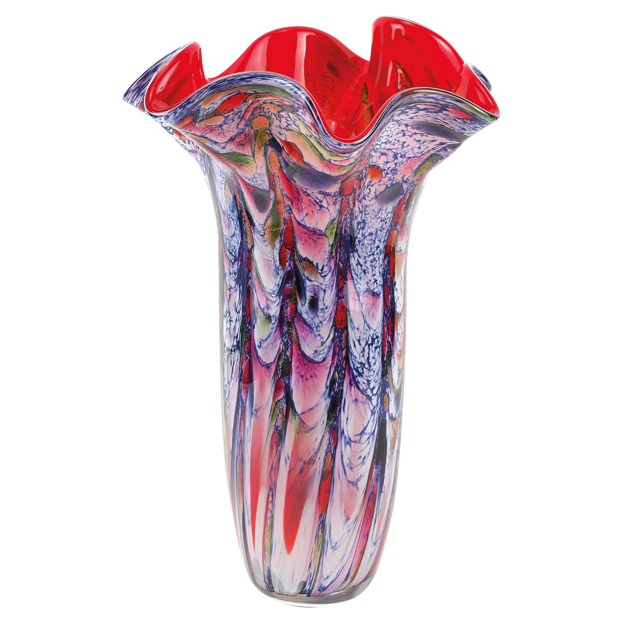 17 MultiColor Glass Art Napkin Vase-0