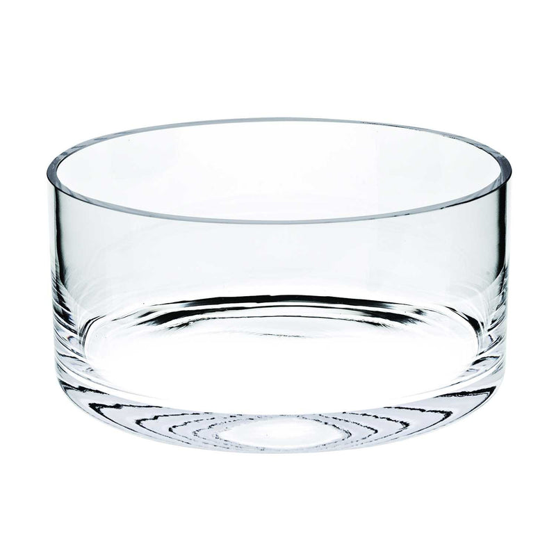 8 Mouth Blown Lead Free Classic Glass Cylinder Bowl-0