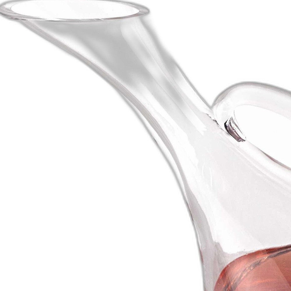 Mouth Blown Glass Wine Carafe  32 oz-3