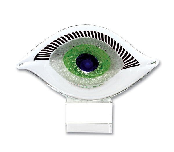 7 MultiColor Glass Art Glass Eye Centerpiece-0