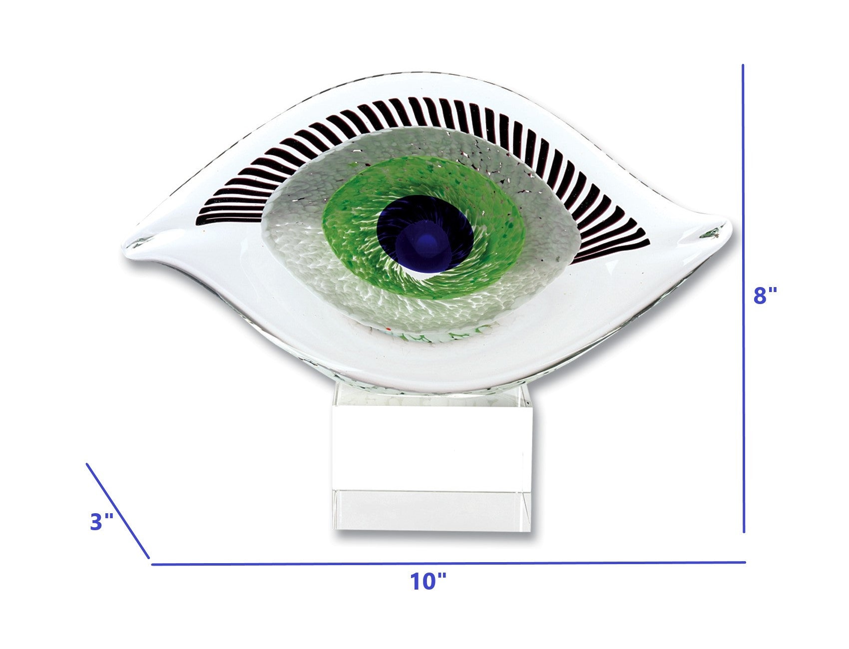 7 MultiColor Glass Art Glass Eye Centerpiece-3