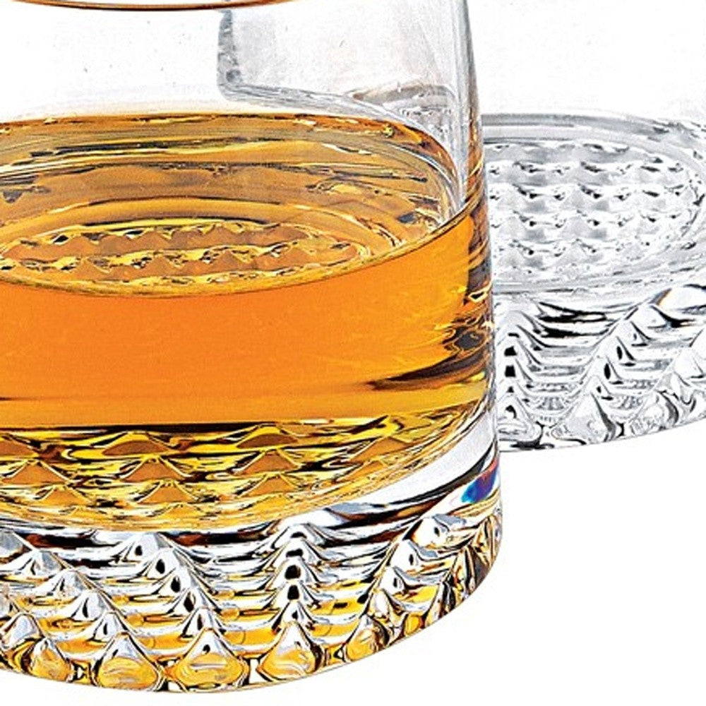 Mouth Blown European Crystal 5 Pc Whiskey Set-3