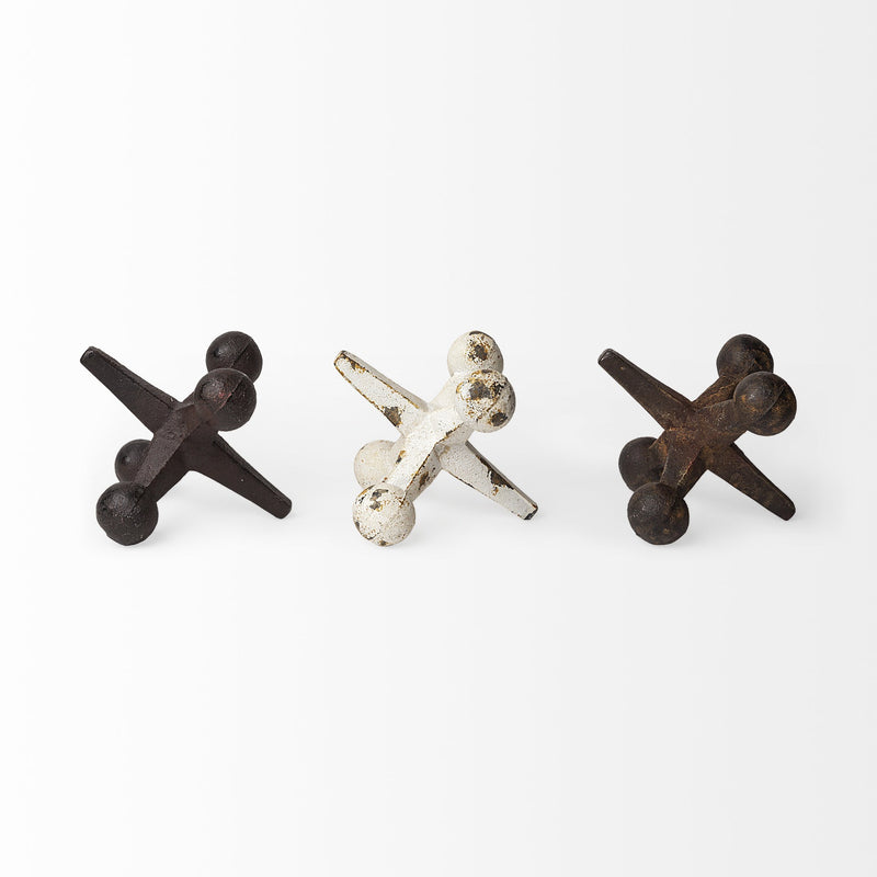 Set of Three Iron Jack Sculptures-2