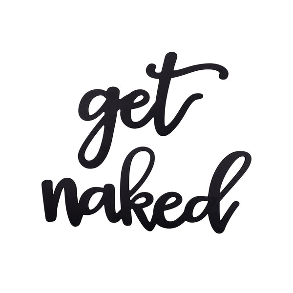 Black Metal Get Naked Wall Sign-0
