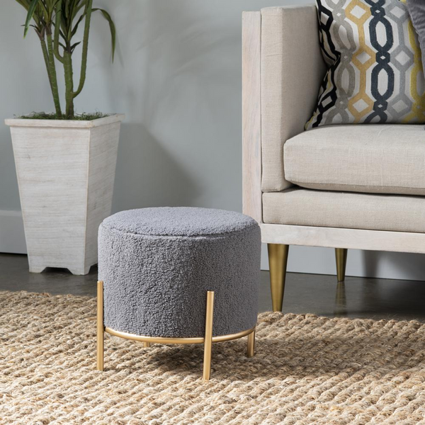 Gray Zanella Sherpa Stool
