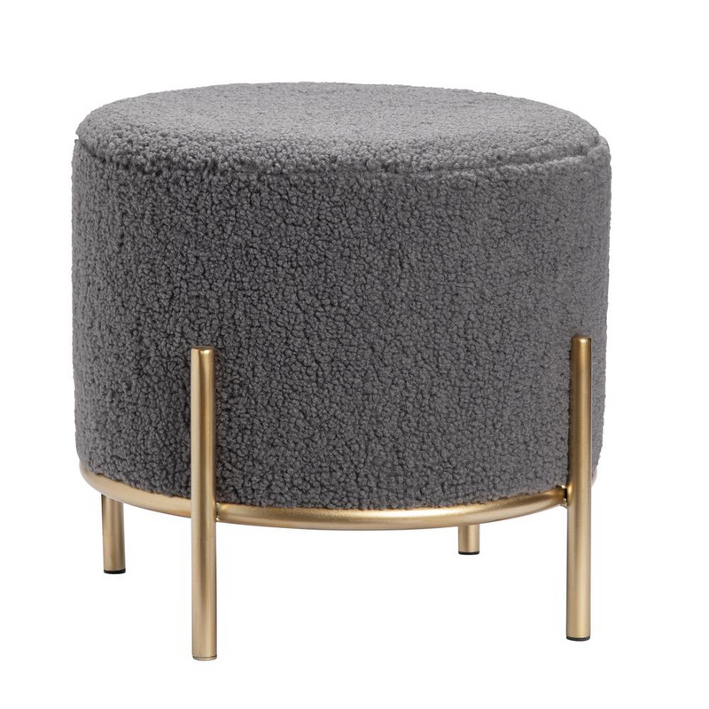 Gray Zanella Sherpa Stool