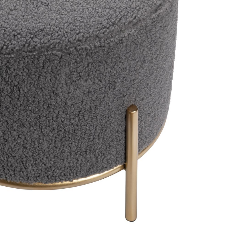 Gray Zanella Sherpa Stool