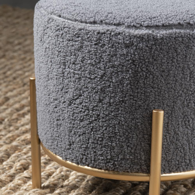 Gray Zanella Sherpa Stool
