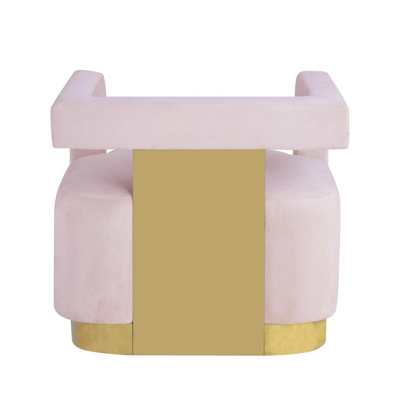 Connor Pink Velvet Upholstered Accent Chair