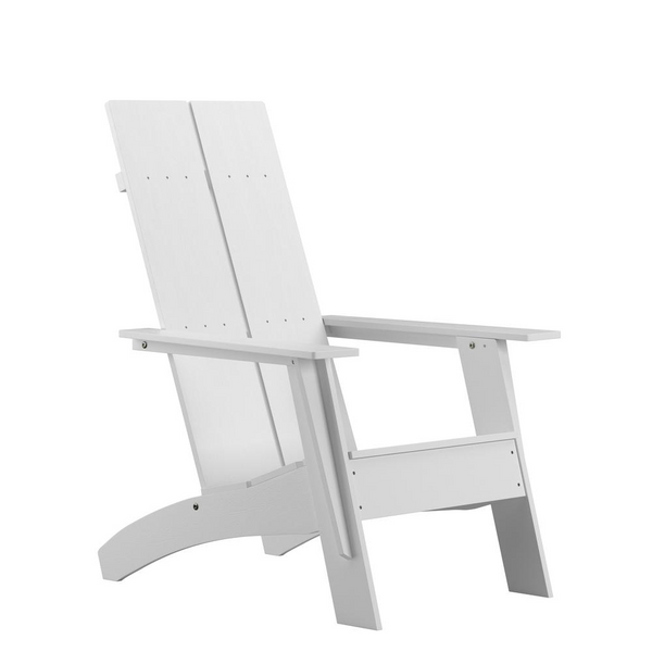 Sawyer Modern All-Weather Poly Resin White Wood Adirondack Chair