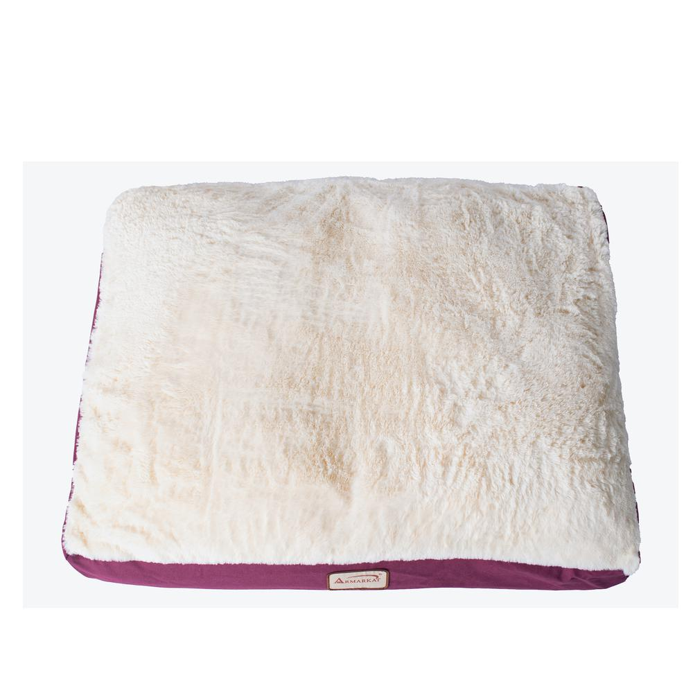Burgundy/Ivory Medium Pet Bed Mat