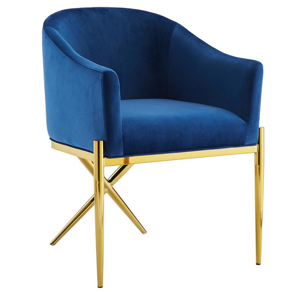 Dalton Navy Velvet Dining Chair