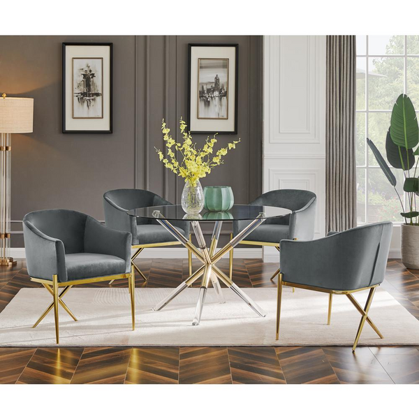 Dalton Gray Velvet Dining Chair